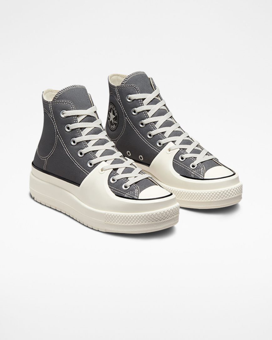 Zapatillas Altas Converse Chuck Taylor All Star Construct Mujer Gris Blancas | PE 7250P8